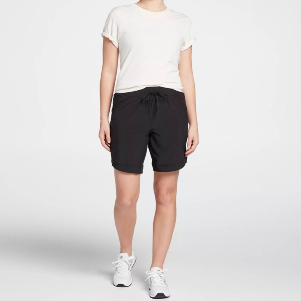 CALIA Women's Journey Woven Shorts 8” Inseam True Black size S